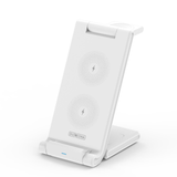  Duzzona W10-A Folding 3-in-1 Wireless Charger Stand 15W for iPhone / AirPods / Apple Watch 