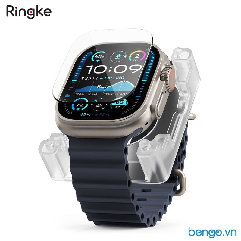  Bộ 2 dán cường lực Apple Watch Ultra 2/1 RINGKE Easy Slide Tempered Glass 