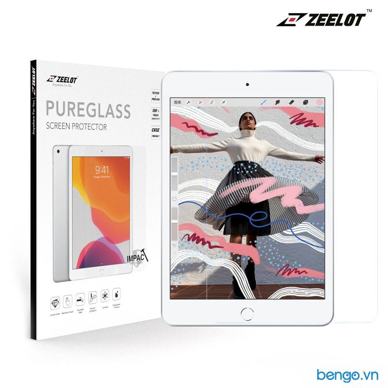  Dán Cường Lực iPad Mini 5 Zeelot PureGlass 2.5D Clear 