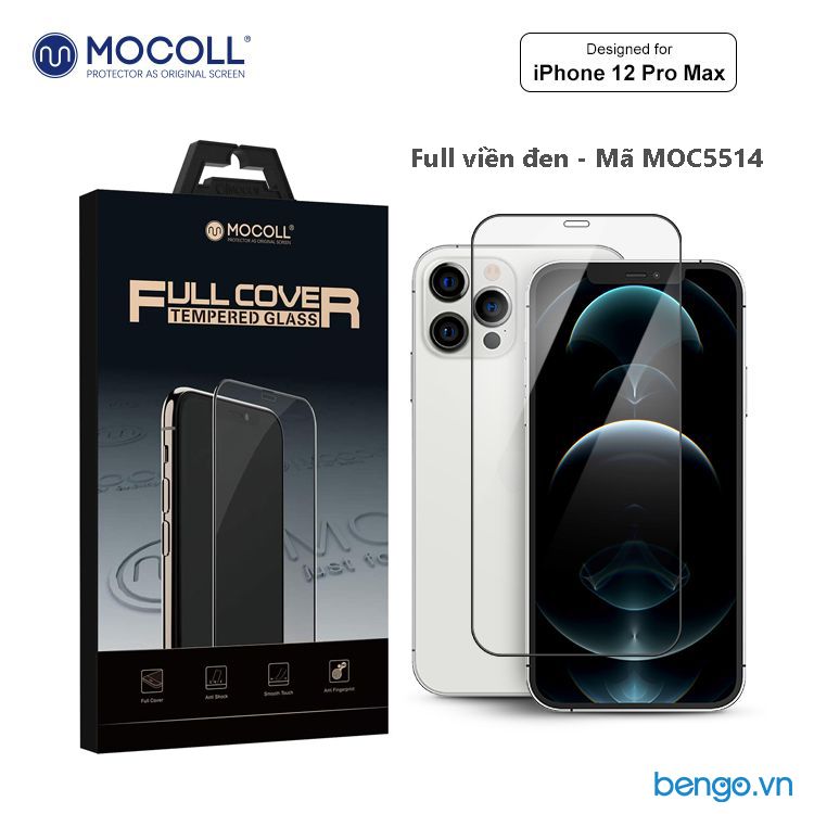  Dán cường lực iPhone 12 Pro Max MOCOLL 2.5D Full màn hình 