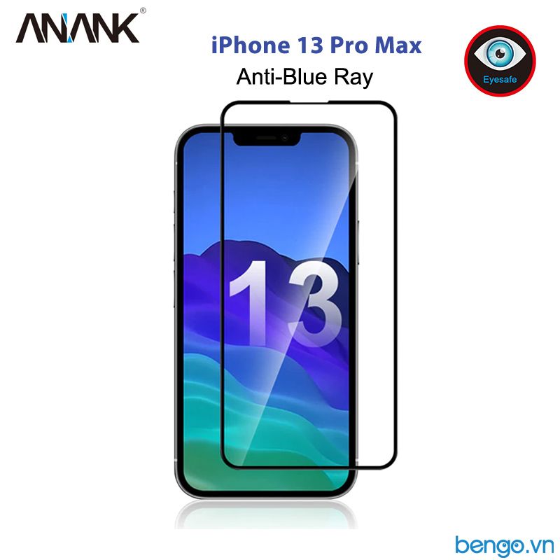  Dán Cường Lực iPhone 13 Pro Max ANANK 2.5D Full Chống Ánh Sáng Xanh 