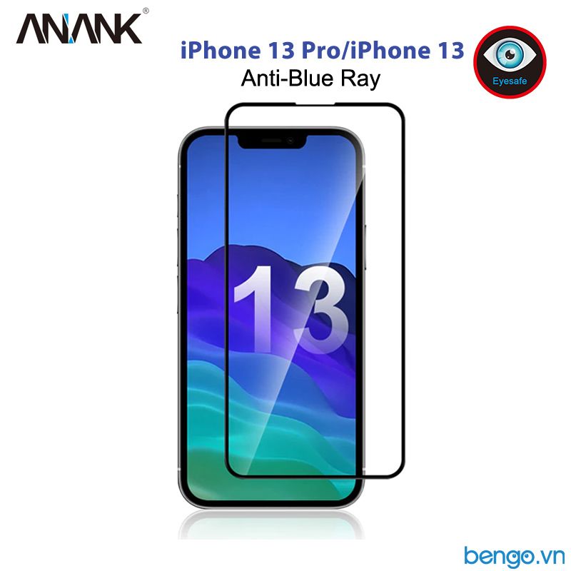  Dán Cường Lực iPhone 13/13 Pro ANANK 2.5D Full Chống Ánh Sáng Xanh 