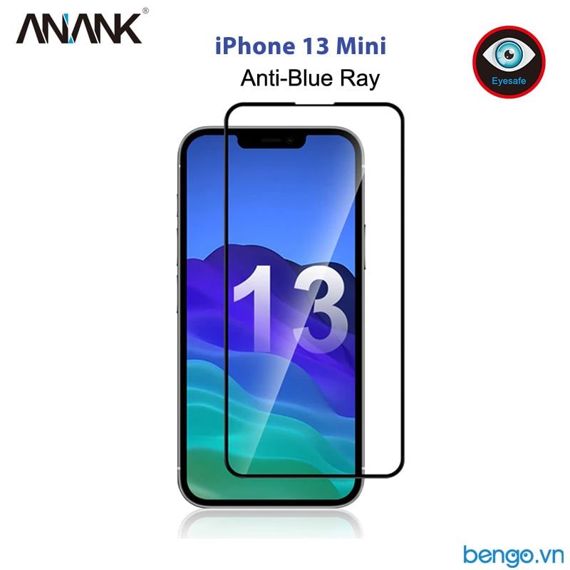  Dán Cường Lực iPhone 13 Mini ANANK 2.5D Full Chống Ánh Sáng Xanh 