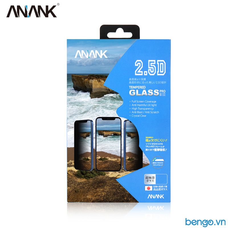  Dán Cường Lực iPhone 13 Mini ANANK 2.5D Full Chống Nhìn Trộm 