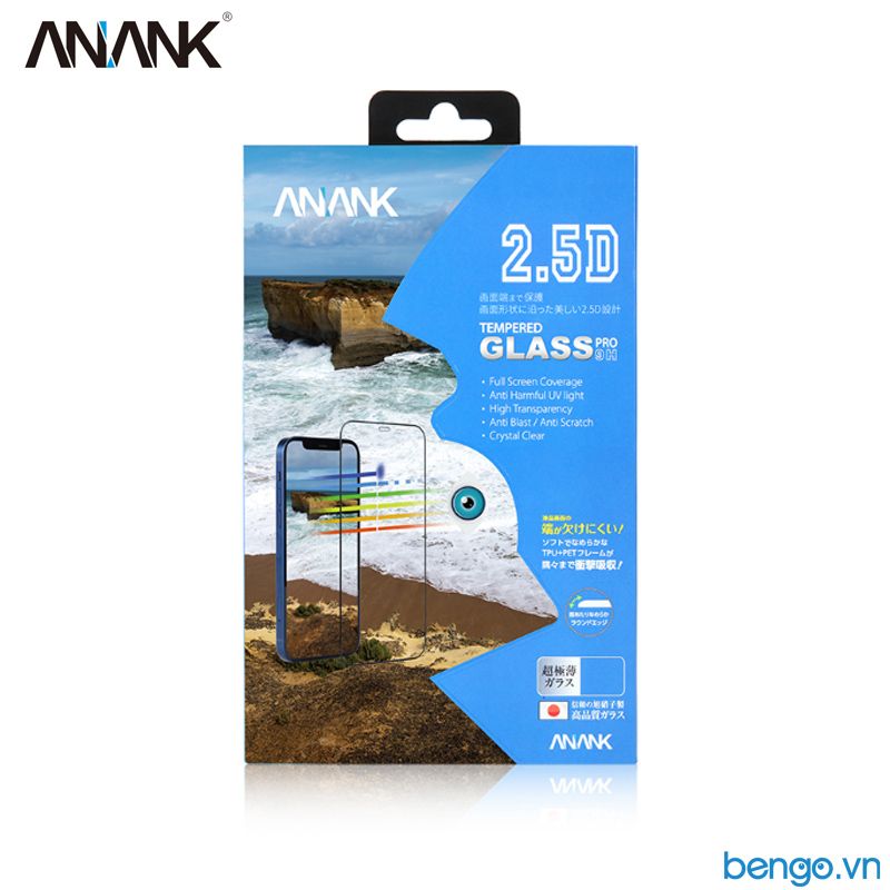  Dán Cường Lực iPhone 13/13 Pro ANANK 2.5D Full Chống Vân Tay 