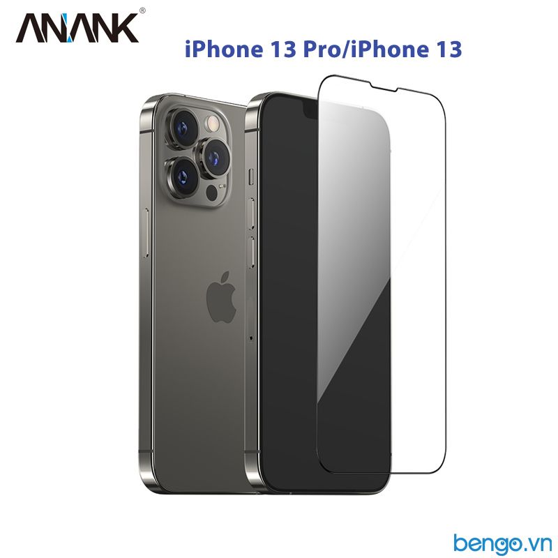  Dán Cường Lực iPhone 13/13 Pro ANANK 2.5D Full Viền Đen 
