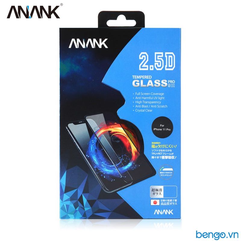  Dán Cường Lực iPhone 13 Pro Max ANANK 2.5D Full Viền Đen 