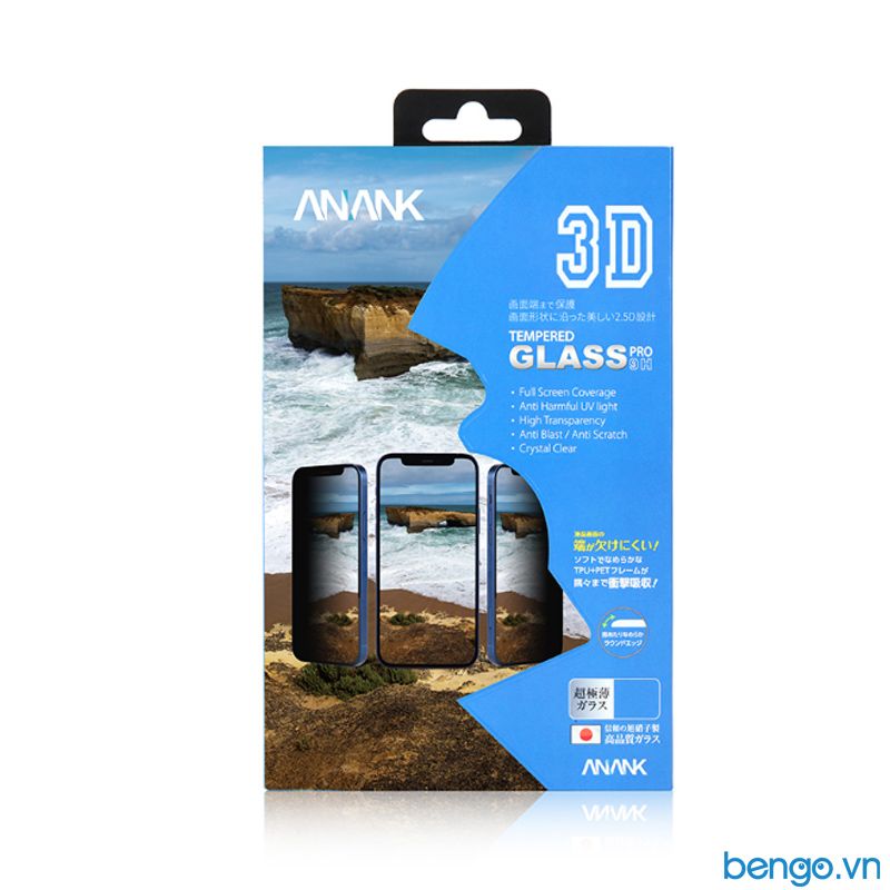  Dán Cường Lực iPhone 13 Pro Max ANANK 3D Full Clear Chống Nhìn Trộm 