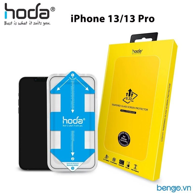  Dán Cường Lực iPhone 13/13 Pro HODA 2.5D Full Kèm Khung Dán 