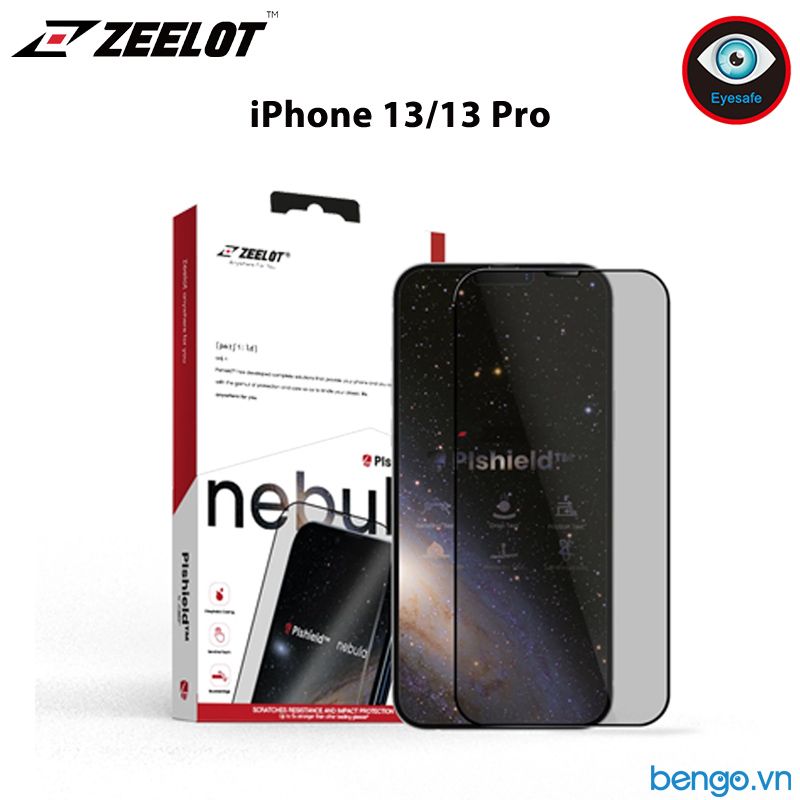  Dán Cường Lực iPhone 13/13 Pro/13 Pro Max ZEELOT PIshield Nebula Chống Ánh Sáng Xanh 