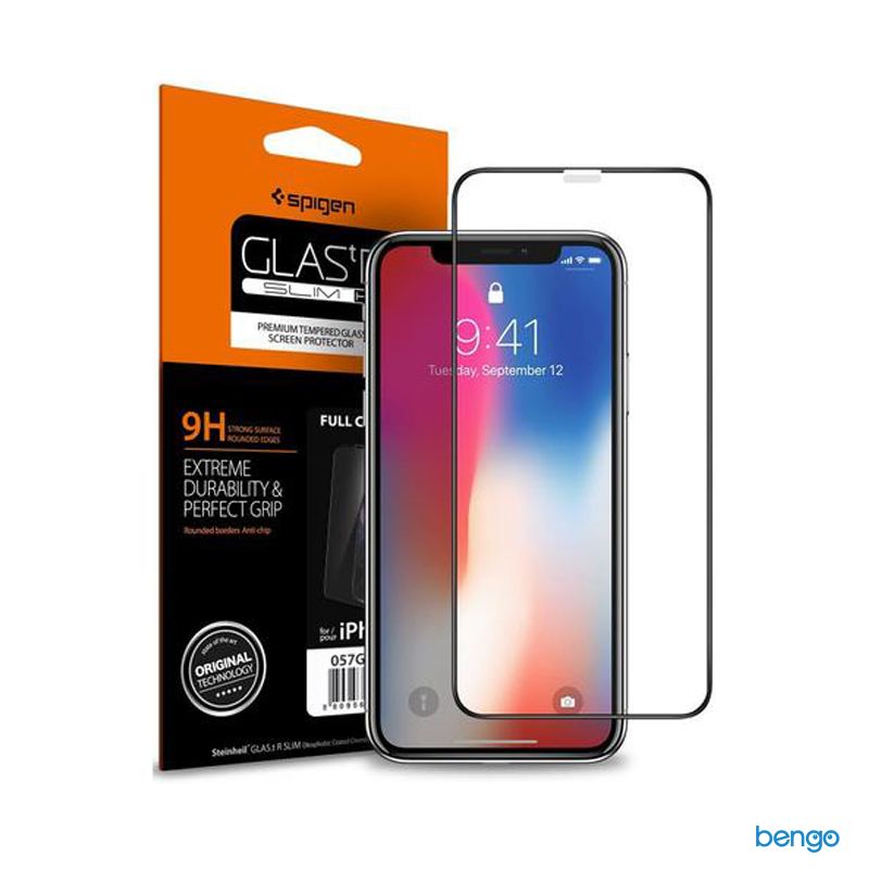  Dán cường lực iPhone Xs/X SPIGEN full màn hình 