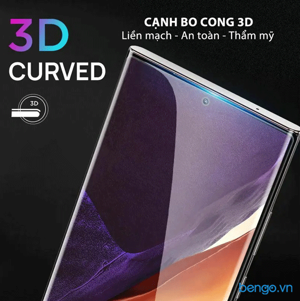  Dán Màn Hình Cường Lực Samsung Galaxy Note 20 Ultra 3D Full Keo UV 
