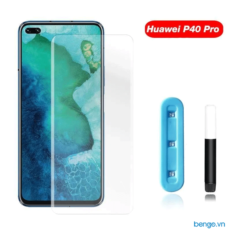  Dán Màn Hình Cường Lực Huawei P40 Pro 3D Full Keo UV 