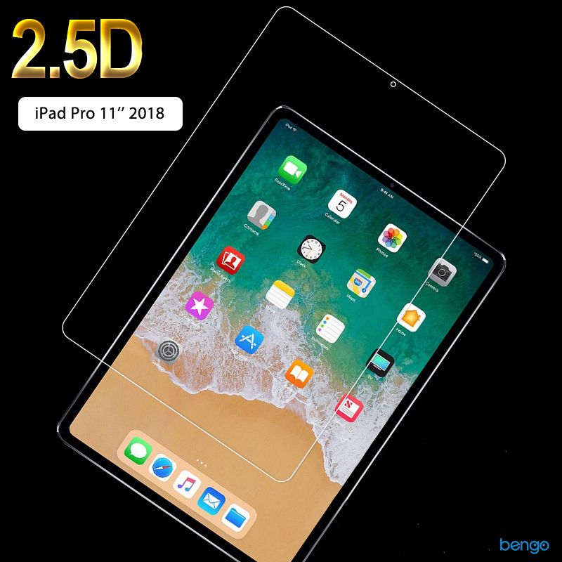  Dán màn hình cường lực iPad Pro 11 inch 2018/2020 9H 2.5D siêu mỏng 