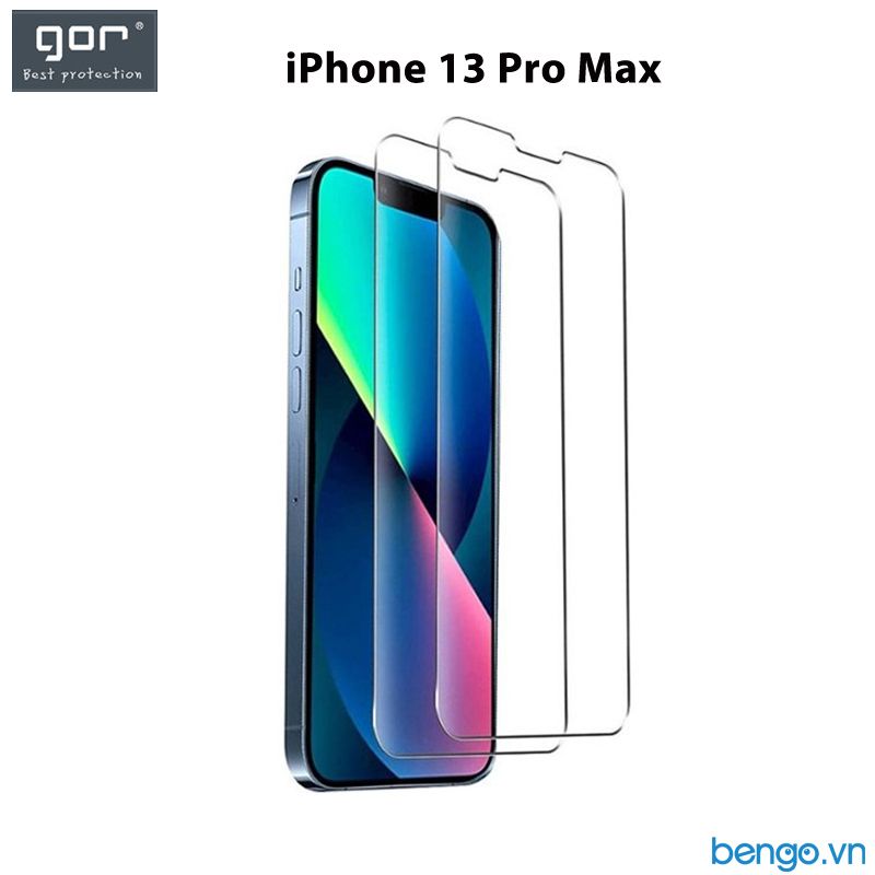  Dán Màn Hình Cường Lực iPhone 13 Pro Max GOR Trong Suốt (Hộp 2 Miếng) 