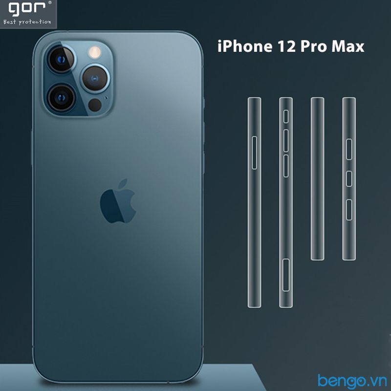  Dán Viền iPhone 12 Pro Max GOR Trong Suốt (Hộp 5 Bộ) 