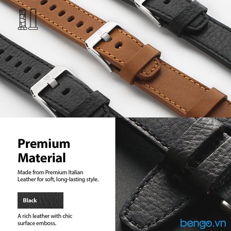  Dây Đeo Apple Watch 45mm / 44mm / 42mm RINGKE Leather One Classic 