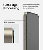  [Combo 2] Dán cường lực kèm khung dán iPhone 15 Pro Max RINGKE Easy Slide Tempered Glass 