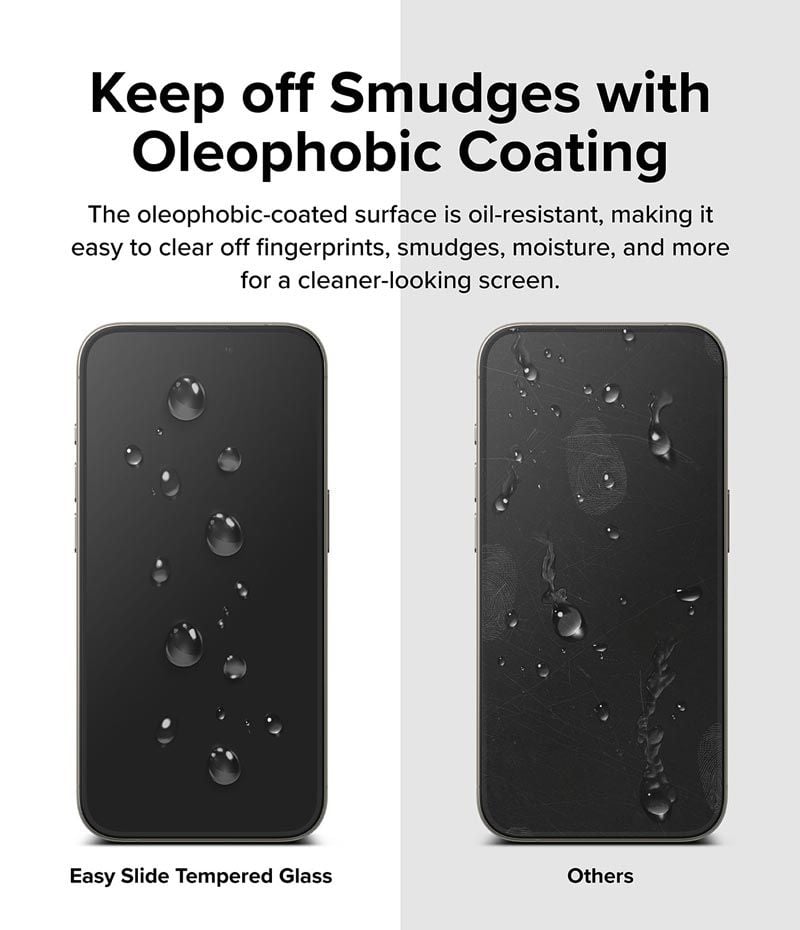  [Combo 2] Dán cường lực kèm khung dán iPhone 15 Pro Max RINGKE Easy Slide Tempered Glass 