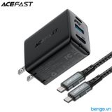 Sạc nhanh ACEFAST A19 GaN 65W cổng USB-C + USB-A + HUB (US) - Bảo hành 24 tháng 