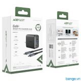  Sạc nhanh ACEFAST A19 GaN 65W cổng USB-C + USB-A + HUB (US) - Bảo hành 24 tháng 