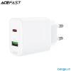 Sạc Nhanh ACEFAST A25 PD3.0 20W 2 Cổng USB-C+USB-A (EU) - Bảo Hành 24 Tháng