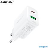  Sạc Nhanh ACEFAST A25 PD3.0 20W 2 Cổng USB-C+USB-A (EU) - Bảo Hành 24 Tháng 