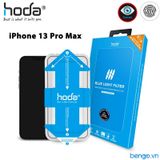  Dán Cường Lực IPhone 13 Pro Max HODA 2 In 1 Chống Ánh Sáng Xanh, Chống Vân Tay Kèm Khung Dán 