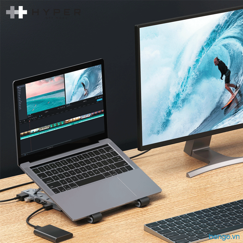  Giá Đỡ Kiêm Hub Hyperdrive USB-C 7 In 1 (Hub Stand) - HD71HS 
