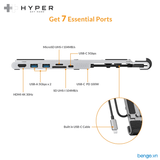  Giá Đỡ Kiêm Hub Hyperdrive USB-C 7 In 1 (Hub Stand) - HD71HS 