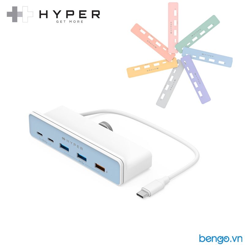  Cổng chuyển chuyên dụng iMac 24″ HYPERDRIVE 5 in 1 USB-C HUB - HD34A6 kèm 7 miếng dán theo màu iMac 24″ 