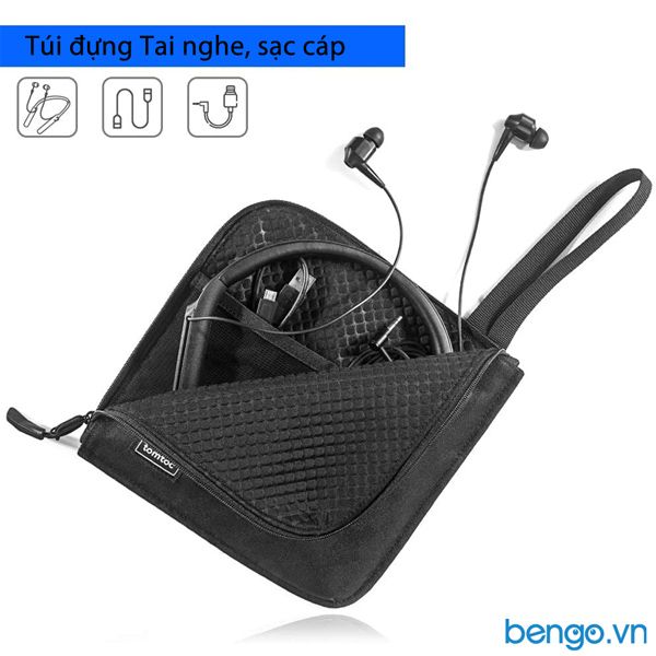  Túi Đựng Phụ Kiện Tai Nghe, Sạc Cáp TOMTOC Slim Carry - A01-007 