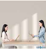  Chân đế giá đỡ Laptop UP mặt gỗ cho MacBook, Laptop, Tablet - Bạc 