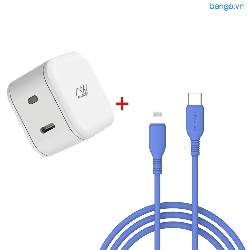  [Combo] Sạc và Cáp Innostyle USB-C 18W + Cáp JAZZY USB-C to Lightning 1.2m MFI 