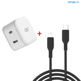  [Combo] Sạc và Cáp Innostyle USB-C 18W + Cáp JAZZY USB-C to Lightning 1.2m MFI 