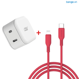  [Combo] Sạc và Cáp Innostyle USB-C 18W + Cáp JAZZY USB-C to Lightning 1.2m MFI 