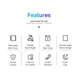  Bao da DuxDucis Magi cho iPad Air 11 (2024/2025)/iPad Air 4 10.9/iPad Air 5 10.9 với nắm gập có thể tháo rời 