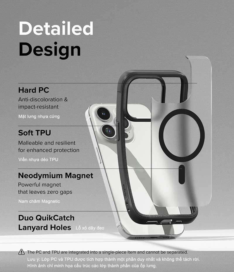  Ốp lưng iPhone 15 Pro Max/15 Pro/15 Plus/15 RINGKE Fusion Bold Magnetic 