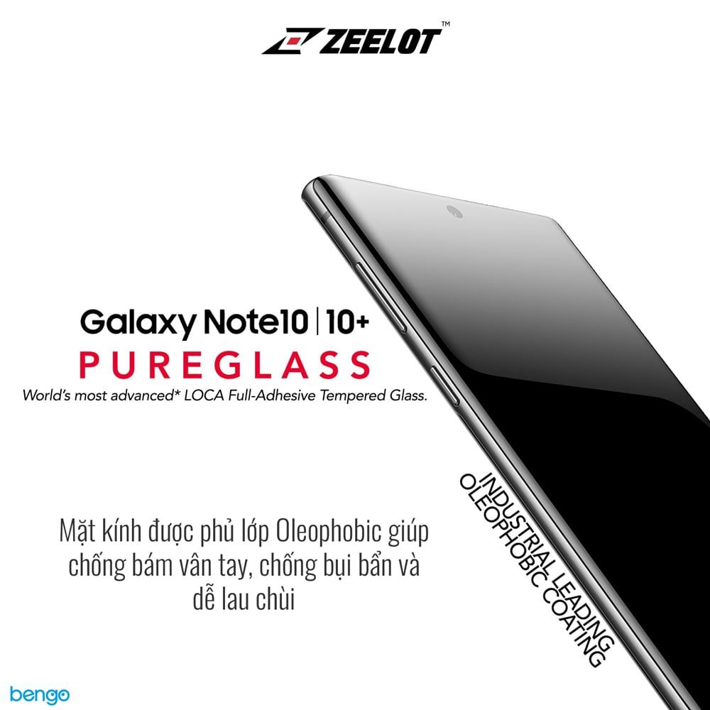  Dán Cường Lực Samsung Galaxy Note 10 Plus Loca UV Zeelot PureGlass 3D 