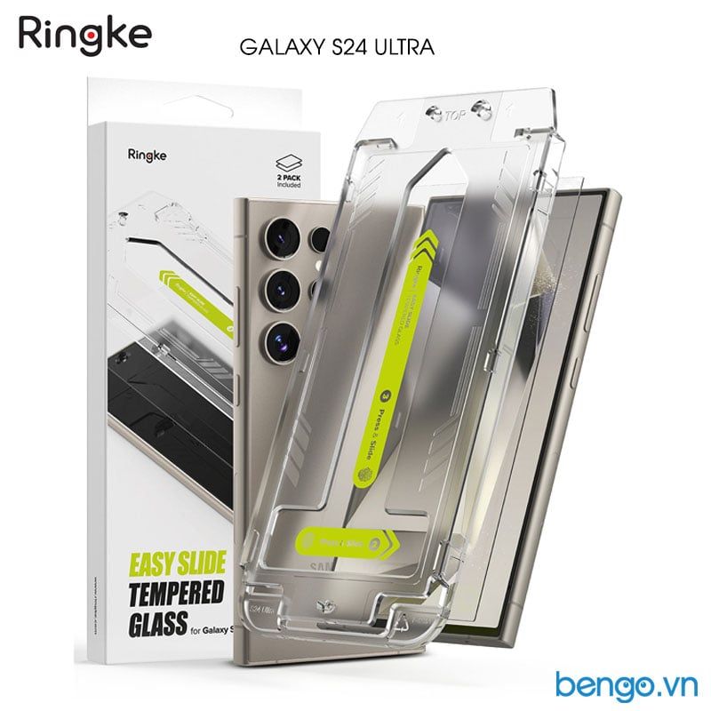  [Combo 2] Dán cường lực Samsung Galaxy S24 Ultra/S24 Plus/S24 RINGKE Easy Slide Tempered Glass 