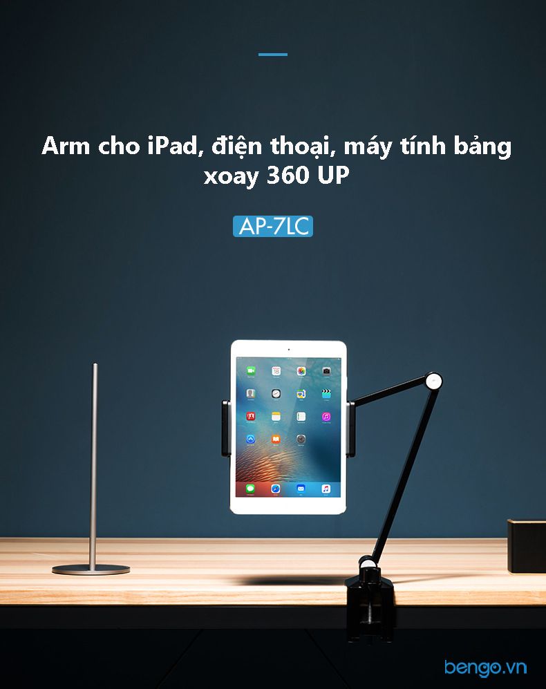  Giá đỡ iPad, điện thoại, máy tính bảng xoay 360 UP - AP-7LC 