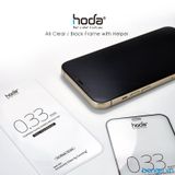  Dán Cường Lực IPhone 16e/14/13/13 Pro HODA Full Clear AGbC Corning Kèm Khung Dán 