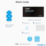  Dán Cường Lực IPhone 16e/14/13/13 Pro HODA Full Clear AGbC Corning Kèm Khung Dán 