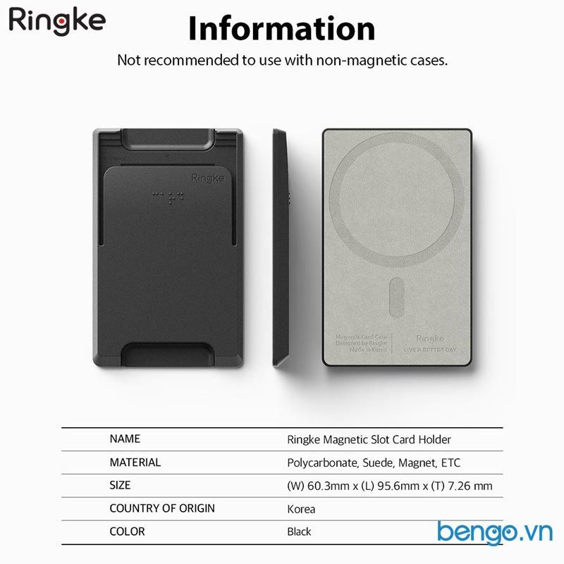  Ngăn Đựng Thẻ MagSafe RINGKE Magnetic Slot Card Holder 