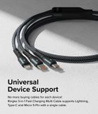  Cáp sạc nhanh đa năng RINGKE 3-in-1 Fast Charging Multi Cable 1.2M 