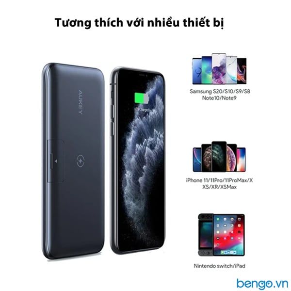  Pin Dự Phòng Không Dây Aukey 10.000mAh PD 18W Tích Hợp Giá Đỡ - PB-WL02 