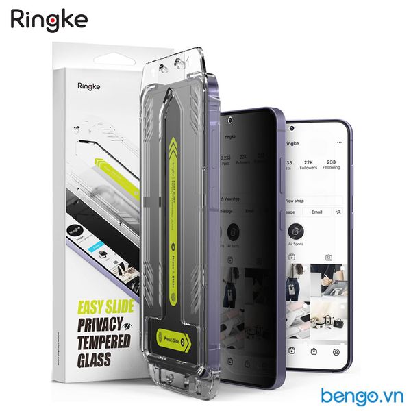  [Combo 2] Dán cường lực chống nhìn trộm Samsung Galaxy S24 / S24 Plus / S24 Ultra RINGKE Easy Slide Privacy Tempered Glass 
