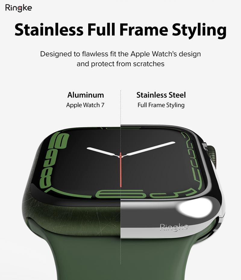  Ốp Apple Watch 7 45mm RINGKE Full Frame Styling Stainless 