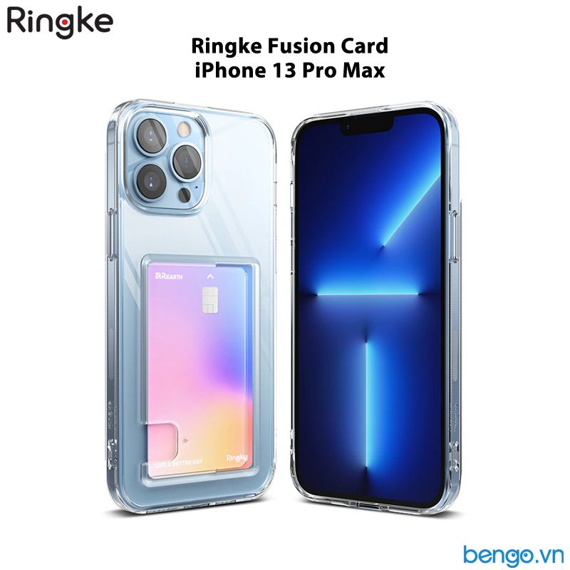  Ốp Lưng iPhone 13 Pro Max RINGKE Fusion Card - Trong Suốt 