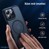  Ốp lưng iPhone 16 Pro Max Bevas Matte Smoke Magnetic (Xám trong mờ) 